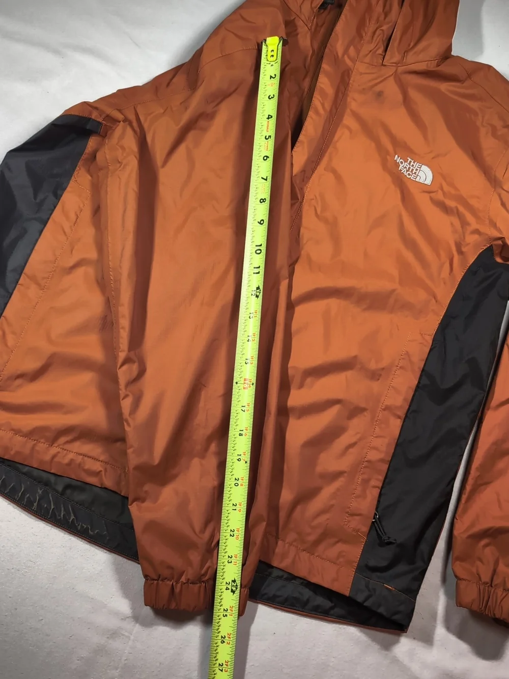 The North Face Men's Orange Hooded Shell Jacket